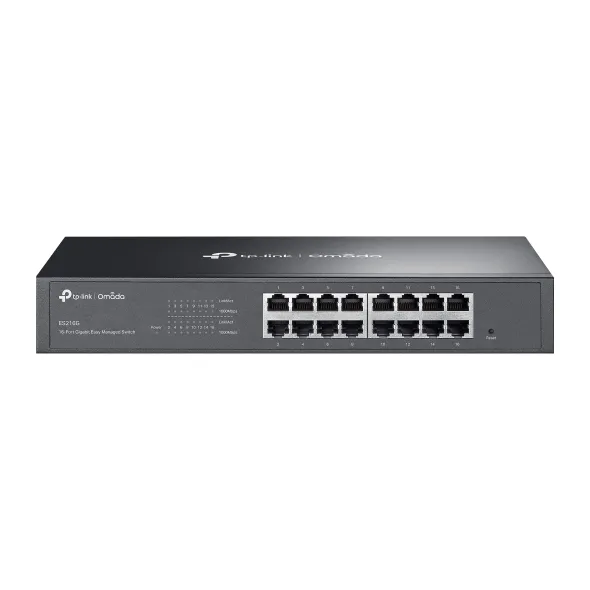 TP-Link Switch easy managed Layer2 16 Port • 16x 1 GbE • Lüfterlos, Omada • ES216G TP-Link Switch easy managed Layer2 16 Port • 16x 1 GbE • Lüfterlos, Omada • ES216G