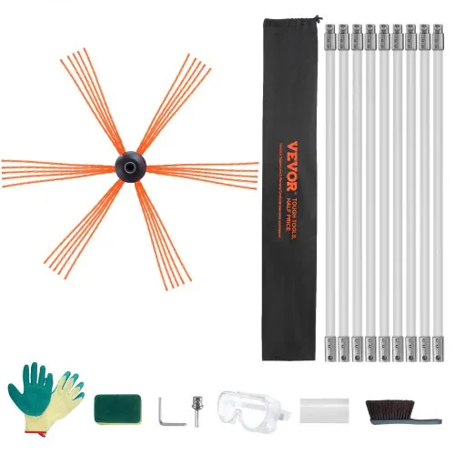 VEVOR Ofenrohrbürste 9 m Schornsteinbürsten inkl. 9 Stangen Kaminbürste Kaminbesen Kaminbesen Nylon Schornsteinbesen Kehrbesen Ofenrohrreiniger Rußbesen Bürste für Schornstein Ofenrohre VEVOR Ofenrohrbürste 9 m Schornsteinbürsten inkl. 9 Stangen Kaminbürste Kaminbesen Kaminbesen Nylon Schornsteinbesen Kehrbesen Ofenrohrreiniger Rußbesen Bürste für Schornstein Ofenrohre