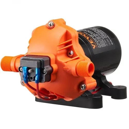VEVOR 12-V-Membranpumpe, 6,81 L/min, 3-Kammer-DC-Wasserpumpe mit automatischem Druckschalter 40–100 PSI einstellbar, 60 PSI, 1/2 Zoll MNPT-Anschluss, für Wohnmobil, Yacht, Imbisswagen, Camper, Marine – Bild 8