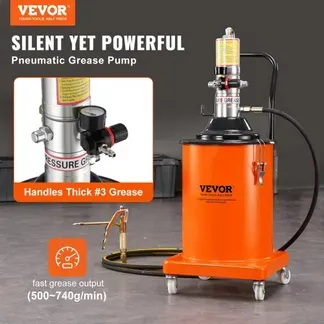 VEVOR Fettpumpe 20L Luftbetriebene Fettpumpe 0,6–0,8 MPa Aluminiumdruckguss-Pumpe -20-100℃ Betriebstemperatur, Pneumatische Fettpumpe NPT-Anschluss Schmierfettpumpe Geeignet für 0-3# Fett VEVOR Fettpumpe 20L Luftbetriebene Fettpumpe 0,6–0,8 MPa Aluminiumdruckguss-Pumpe -20-100℃ Betriebstemperatur, Pneumatische Fettpumpe NPT-Anschluss Schmierfettpumpe Geeignet für 0-3# Fett