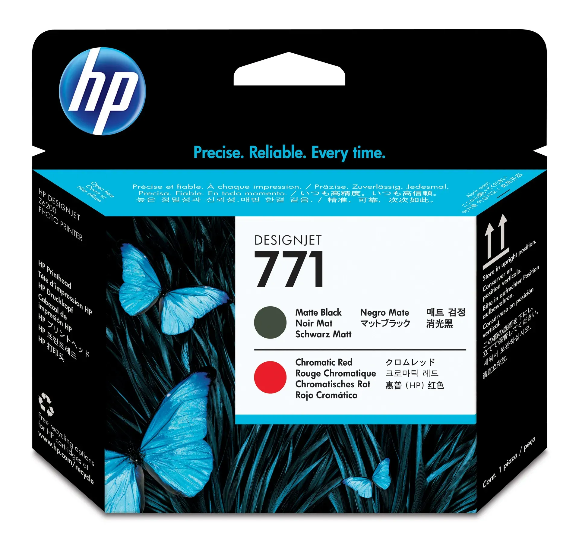 HP 771 Mattschwarz/Chromrot DesignJet Druckkopf HP 771 Mattschwarz/Chromrot DesignJet Druckkopf