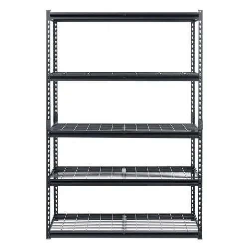 VEVOR Lagerregale, 1361kg, 5-stufiges Schwerlastregal für Garage, 609,6x1219,2x1828,8mm, verstellbare Steckregale für Industrieregale, Allzweckregal, Kellerregal für Küche, Lager, Keller, schwarz – Bild 8
