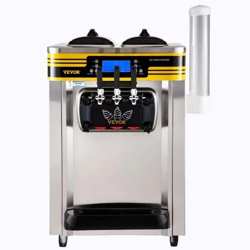 VEVOR Kommerzielle Softeismaschine 2350 W Arbeitsplatte Softeismaschine 22-30 L/Std.Softeismaschine Desktop, Softeismaschine 3 Geschmack mit LCD-Display Eiscrememaschine Speiseeismaschine – Bild 8