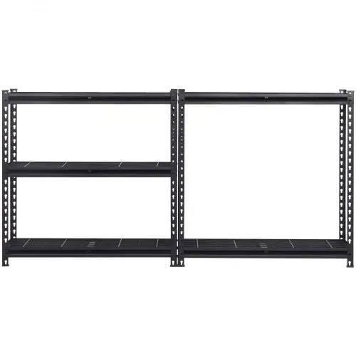 VEVOR Lagerregale, 907 kg, 5-stufiges Schwerlastregal für die Garage, 406,4x914,4x1828,8mm, verstellbares Steckregal, Industrieregal, Allzweckregal, Kellerregal für Küche, Lager, Keller, schwarz – Bild 10