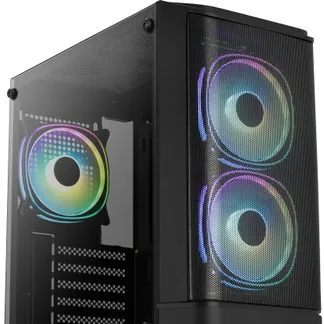 Aerocool Quantum Mesh Midi Tower Schwarz Aerocool Quantum Mesh Midi Tower Schwarz