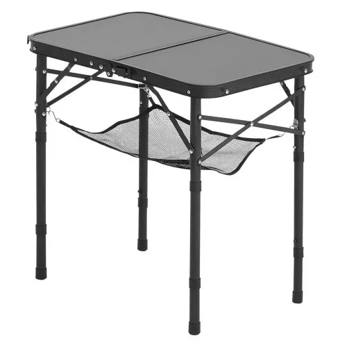 VEVOR Klapptisch Buffettisch tragbarer Allzwecktisch 60 x 40 cm, höhenverstellbarer Tisch (für 2-4 Personen) mit Tragegriff, Gartentisch Campingtisch für Partys Picknick Camping Grillen, Schwarz – Bild 9