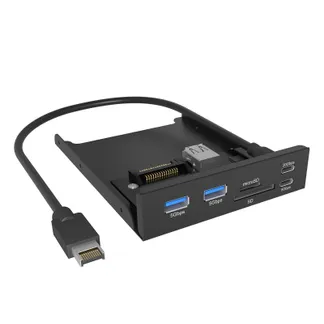 ICY BOX IB-HUB1419-i3, Front panel 3,5″ mit USB Hub und Kartenleser, 2x USB-A 5 Gbit/s, 1x USB-C 5 Gbit/s, 1x USB-C 20 Gbit/s, 1x SD und 1x microSD 3.0 ICY BOX IB-HUB1419-i3, Front panel 3,5″ mit USB Hub und Kartenleser, 2x USB-A 5 Gbit/s, 1x USB-C 5 Gbit/s, 1x USB-C 20 Gbit/s, 1x SD und 1x microSD 3.0