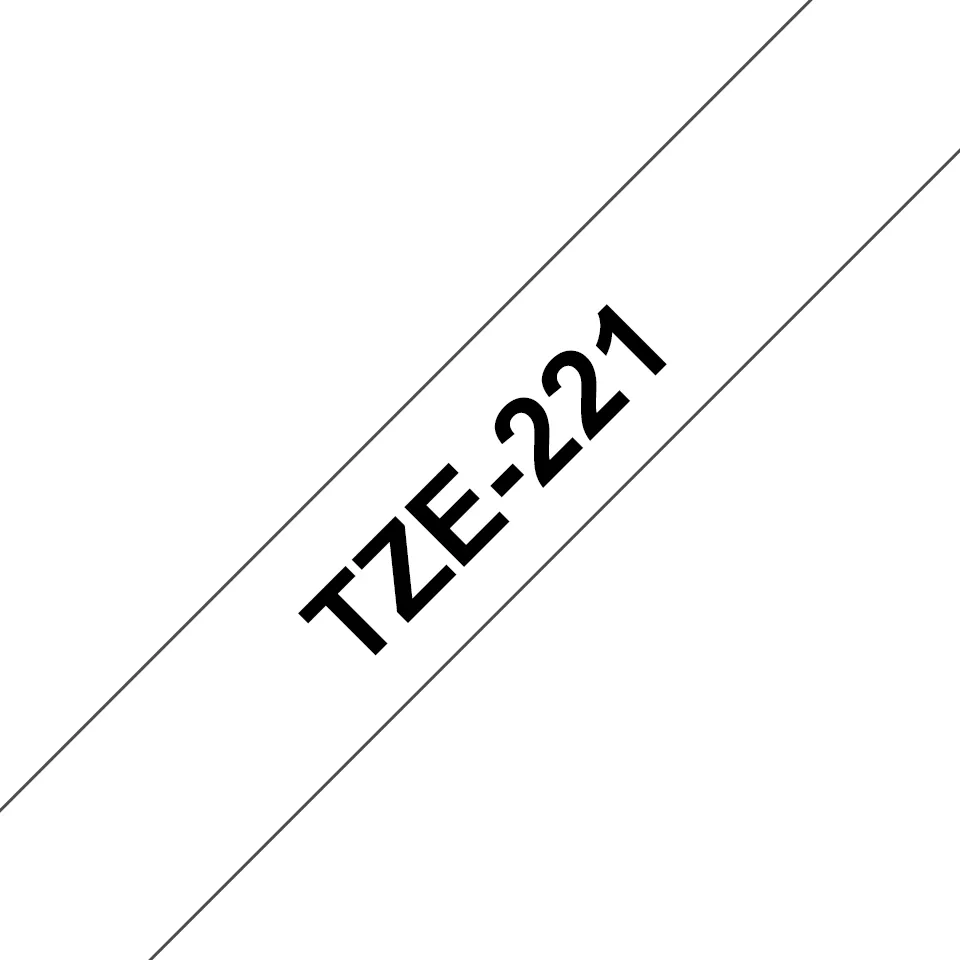 Brother TZE-221 Etiketten erstellendes Band Schwarz auf weiss Brother TZE-221 Etiketten erstellendes Band Schwarz auf weiss