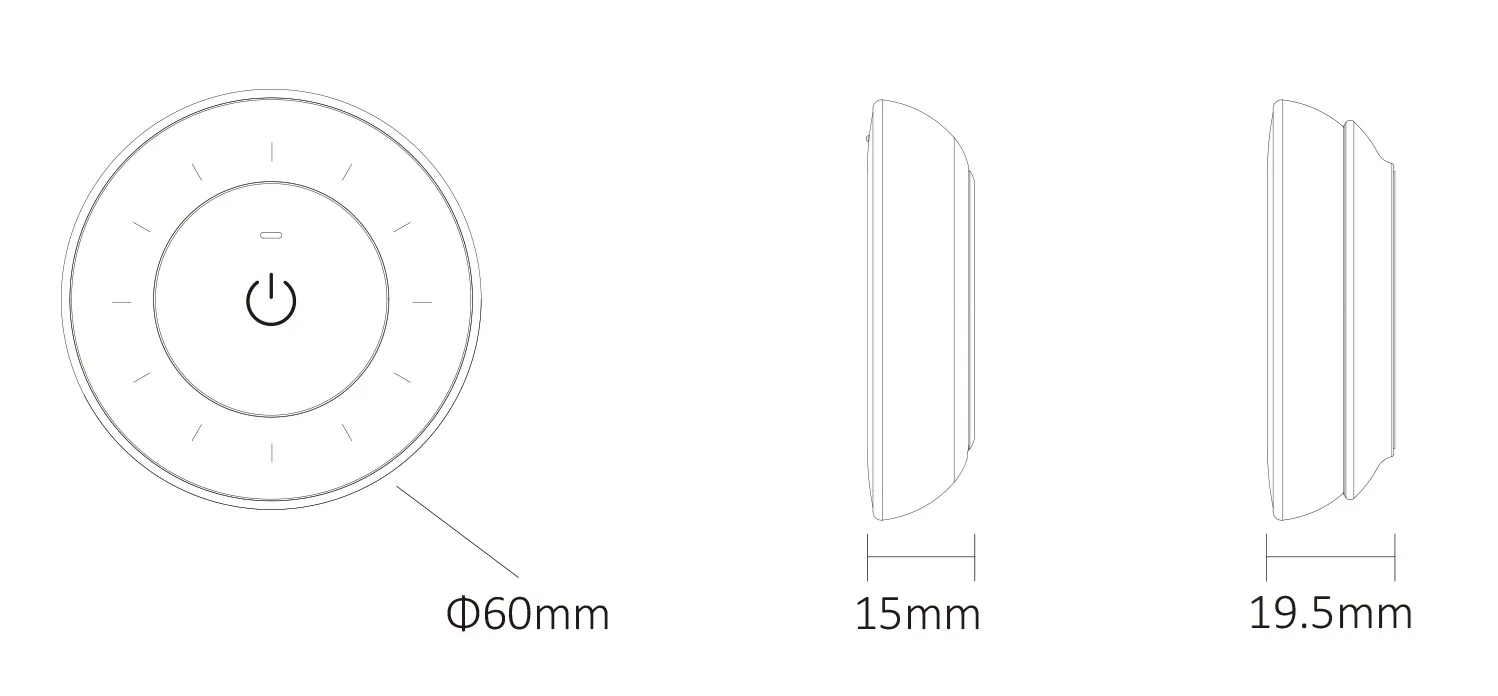 Synergy 21 LED Fernbedienung 2,4GHz dual white (CCT) + Dimm rund (b)*Milight/Miboxer* – Bild 3