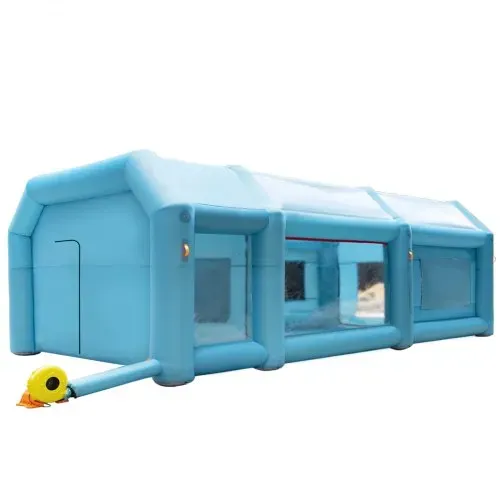 VEVOR Aufblasbare Sprühkabine Zelt 8x4x3m Lackierkabine Zelt 210D Oxford-Gewebe PVC Auto Lackierkabine mit 2 abnehmbaren Türen Gebläse inkl. Ideal für Autolackierung und Reparatur von Motorrädern – Bild 10
