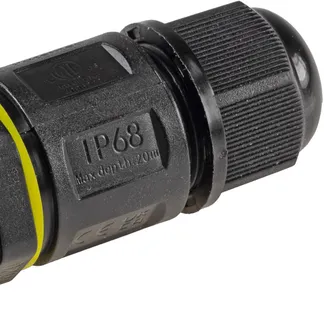 Kabelverbinder 3-polig, IP68, 450V/24A Schraubanschluss, für Kabel Ø 6-11mm Kabelverbinder 3-polig, IP68, 450V/24A Schraubanschluss, für Kabel Ø 6-11mm
