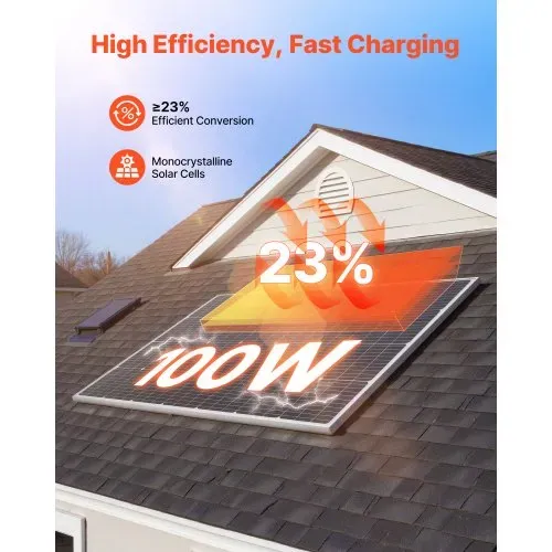 VEVOR Monokristalline Solarmodule, 100 W 2er-Pack, PV-Modul mit MC4-Ausgangsleistung & Aluminiumrahmen, Solarpanel IP65 wasserdicht, Netzunabhängiger Balkonkraftwerk für Auto, Boot, RV, Flachdach VEVOR Monokristalline Solarmodule, 100 W 2er-Pack, PV-Modul mit MC4-Ausgangsleistung & Aluminiumrahmen, Solarpanel IP65 wasserdicht, Netzunabhängiger Balkonkraftwerk für Auto, Boot, RV, Flachdach