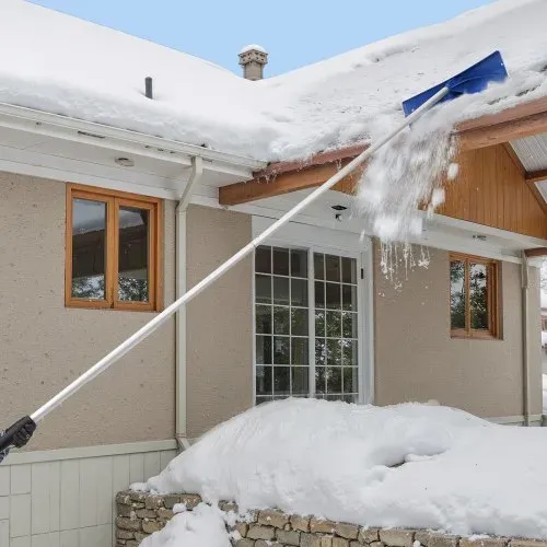 VEVOR Schneedachrechen, 60 cm Klinge aus PP, 118–555 mm verstellbarer Schneeschieber mit Rädern, Schneeräumwerkzeug mit rutschfestem Griff, Hausdachrechen zum Entfernen von Laub & Schnee – Bild 7