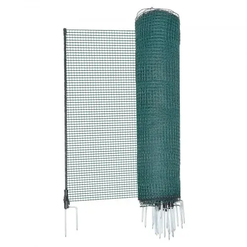 VEVOR Begrenzungszaun 25x1,2 m, Weidezaun aus PE, Mobiler Hundezaun mit Doppelspitzenpfählen & Abspannseilen, Hühnerzaun, Gartenzaun, Campingzaun für Hunde, Hühner, Pflanzen, Außenbereiche – Bild 9