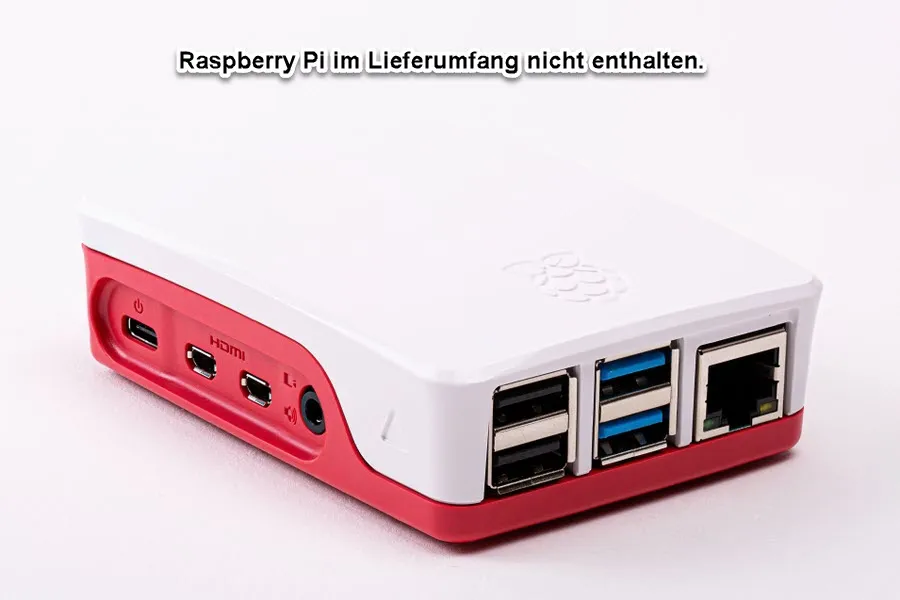 Raspberry Pi 4 Zubehör – offizielles Gehäuse rot/weiß für Pi 4 Raspberry Pi 4 Zubehör – offizielles Gehäuse rot/weiß für Pi 4