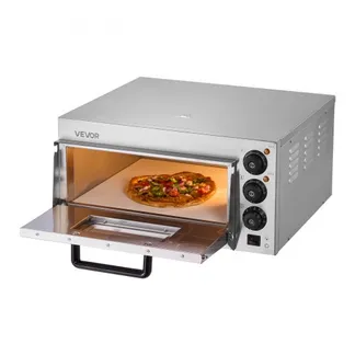 VEVOR Kommerzieller Pizzaofen für die Arbeitsplatte, 16 Zoll große Einzeldeckschicht, elektrischer Pizzaofen aus Edelstahl mit Stein und Griff, Mehrzweck-Pizzamaker für den Innenbereich zum Backen von Brezeln im Restaurant zu Hause VEVOR Kommerzieller Pizzaofen für die Arbeitsplatte, 16 Zoll große Einzeldeckschicht, elektrischer Pizzaofen aus Edelstahl mit Stein und Griff, Mehrzweck-Pizzamaker für den Innenbereich zum Backen von Brezeln im Restaurant zu Hause