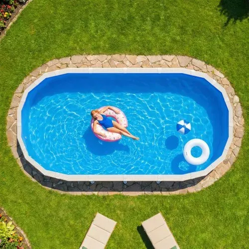VEVOR Poolinnenfolie 3,75x6,1 m, Poolfolie für 120 cm Wandhöhe, Ersatzfolie aus PVC, Innenhülle 0,4 mm Stärke, Schwimmbadfolie UniBead, Austauschfolie, Geeignet für Oberirdische Pools, Blau – Bild 7