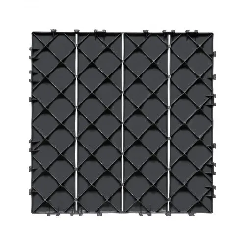 VEVOR Terrassenfliesen, 36er-Set, Balkonfliesen 30 x 30 cm, Klickfliesen, wasserdichter Kunststoff-Bodenbelag für den Außenbereich, Terrassenbodenbelag für Veranda, Pool, Balkon, Hinterhof, Dunkelgrau – Bild 8