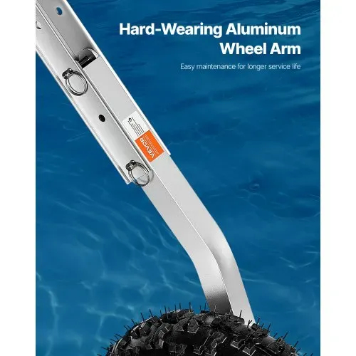 VEVOR Slipräder für Boote (226,8 kg belastbar) 304,8 mm Heckrad aus Aluminiumlegierung mit aufblasbaren Gummireifen, klappbare Slipräder mit 4 Schnellspannstiften für 4 m aufblasbare Fischerboote – Bild 4
