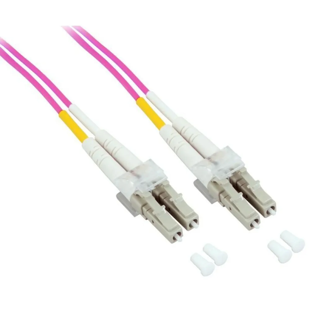 Techly LC M-M 20m InfiniBand/Glasfaserkabel Fuchsie – Bild 3