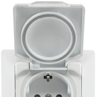 MILOS Schutzkontakt-Steckdose IP44 250V~/ 16A, inkl. Rahmen, UP, weiß matt MILOS Schutzkontakt-Steckdose IP44 250V~/ 16A, inkl. Rahmen, UP, weiß matt