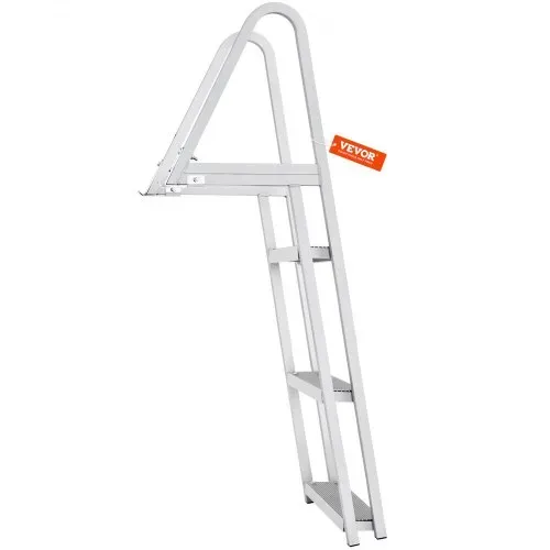 VEVOR Anlegeleiter 3 Stufen 159kg Bootsanlegeleiter abnehmbar 610x455x1225mm – Bild 9