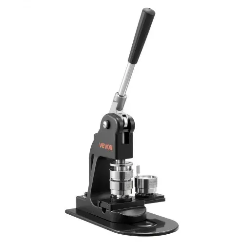 VEVOR Buttonmaschine 32 mm, Knopfmachermaschine mit 500 Buttonrohlingen & Kreisschneider & Sechskantschlüsseln & Anleitungsbuch & Ergonomischem Griff, für DIY Anstecknadeln Abzeichen Schwarz – Bild 10
