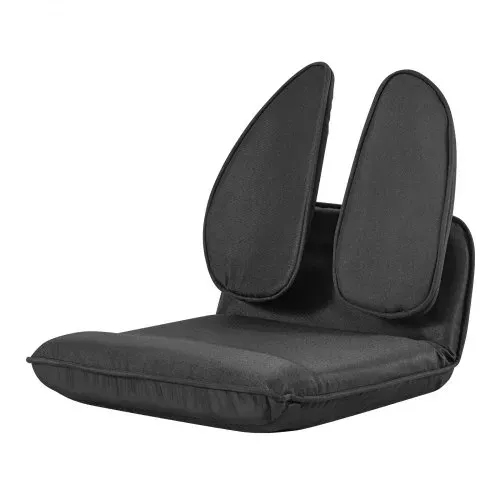 VEVOR Bodenstuhl, 5-Positionen Verstellbarer, Bodensessel mit Ergonomischer Rückenlehne, Metallrahmen, Schaumstoff & Leinenbezug, Relaxsessel Multifunktional zum Lesen & Entspannen, Schwarz – Bild 8