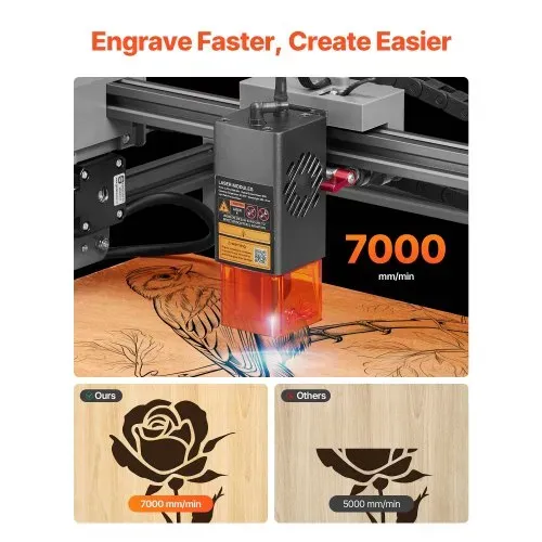 VEVOR Lasergravierer, 10 W, Lasergravur- & Schneidemaschine mit Gehäuse, Laserschneider, Graviermaschine, 300×300 mm Arbeitsbereich, 7000 mm/min, für Holz, Leder, Glas, bestimmte Metalle, Klasse 1 VEVOR Lasergravierer, 10 W, Lasergravur- & Schneidemaschine mit Gehäuse, Laserschneider, Graviermaschine, 300×300 mm Arbeitsbereich, 7000 mm/min, für Holz, Leder, Glas, bestimmte Metalle, Klasse 1