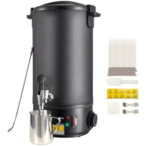 VEVOR Kerzenherstellung Kit Kommerzieller Elektrischer Wachsschmelzer 10 L, 1100 W Wachsschmelzgerät Kerzenherstellungsmaschine, DIY Kerzen Selber Machen Set inkl. Dochte, Kerzengießtopf, Löffel VEVOR Kerzenherstellung Kit Kommerzieller Elektrischer Wachsschmelzer 10 L, 1100 W Wachsschmelzgerät Kerzenherstellungsmaschine, DIY Kerzen Selber Machen Set inkl. Dochte, Kerzengießtopf, Löffel