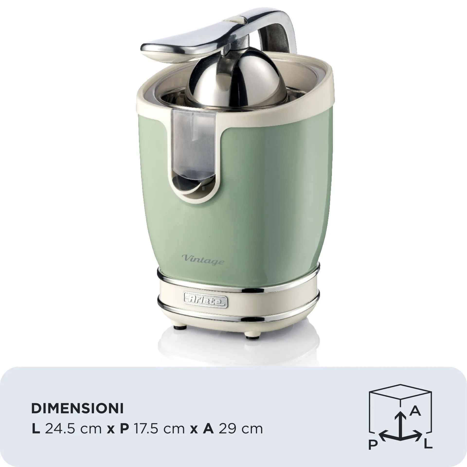Ariete 0413/04 Elektrische Zitronenpresse 0,6 l 85 W Grün – Bild 5