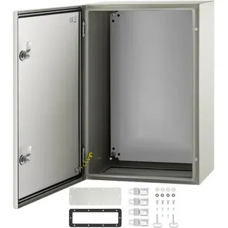 VEVOR NEMA-Stahlgehäuse, 60 x 40 x 25 cm, NEMA 4X-Stahl-Schaltkasten, IP66 wasser- und staubdicht, elektrischer Anschlusskasten für den Außen-/Innenbereich, mit Montageplatte VEVOR NEMA-Stahlgehäuse, 60 x 40 x 25 cm, NEMA 4X-Stahl-Schaltkasten, IP66 wasser- und staubdicht, elektrischer Anschlusskasten für den Außen-/Innenbereich, mit Montageplatte