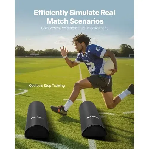 VEVOR Fußball Tackling Dummy PVC Step-Over-Dummy, hochdichtes Schwamm-Blocking-Pad (1080 x 310 x 155 mm), robuste Trainingsdummies mit Griffen, ideal für Beinarbeitsübungen, Sporttraining, 2 Stk. – Bild 3
