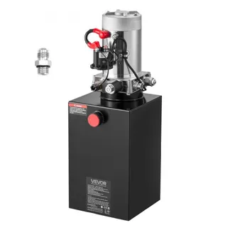 VEVOR 10 Qt Hydraulikaggregat einfachwirkende Kippanhängerpumpe, maximaler Öffnungsdruck 22 MPa und Fördermenge 3,4 L/min, 12 V DC Hydraulikpumpe mit Metallbehälter für Kippanhänger Schwarz VEVOR 10 Qt Hydraulikaggregat einfachwirkende Kippanhängerpumpe, maximaler Öffnungsdruck 22 MPa und Fördermenge 3,4 L/min, 12 V DC Hydraulikpumpe mit Metallbehälter für Kippanhänger Schwarz