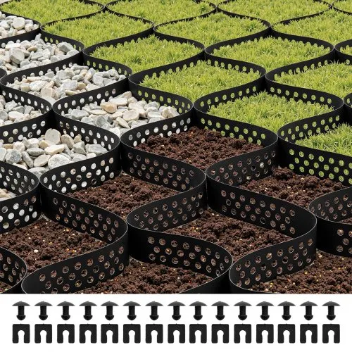 VEVOR Kiesgitter, 50 mm Tiefe, Rasengitter 5200×2700 mm, Kieswabe HDPE, Wabengitter, durchlässige Geogitter zur Einfahrtsstabilisierung, für Garten, Terrasse, Gehweg, Wohnmobilparkplätze VEVOR Kiesgitter, 50 mm Tiefe, Rasengitter 5200×2700 mm, Kieswabe HDPE, Wabengitter, durchlässige Geogitter zur Einfahrtsstabilisierung, für Garten, Terrasse, Gehweg, Wohnmobilparkplätze