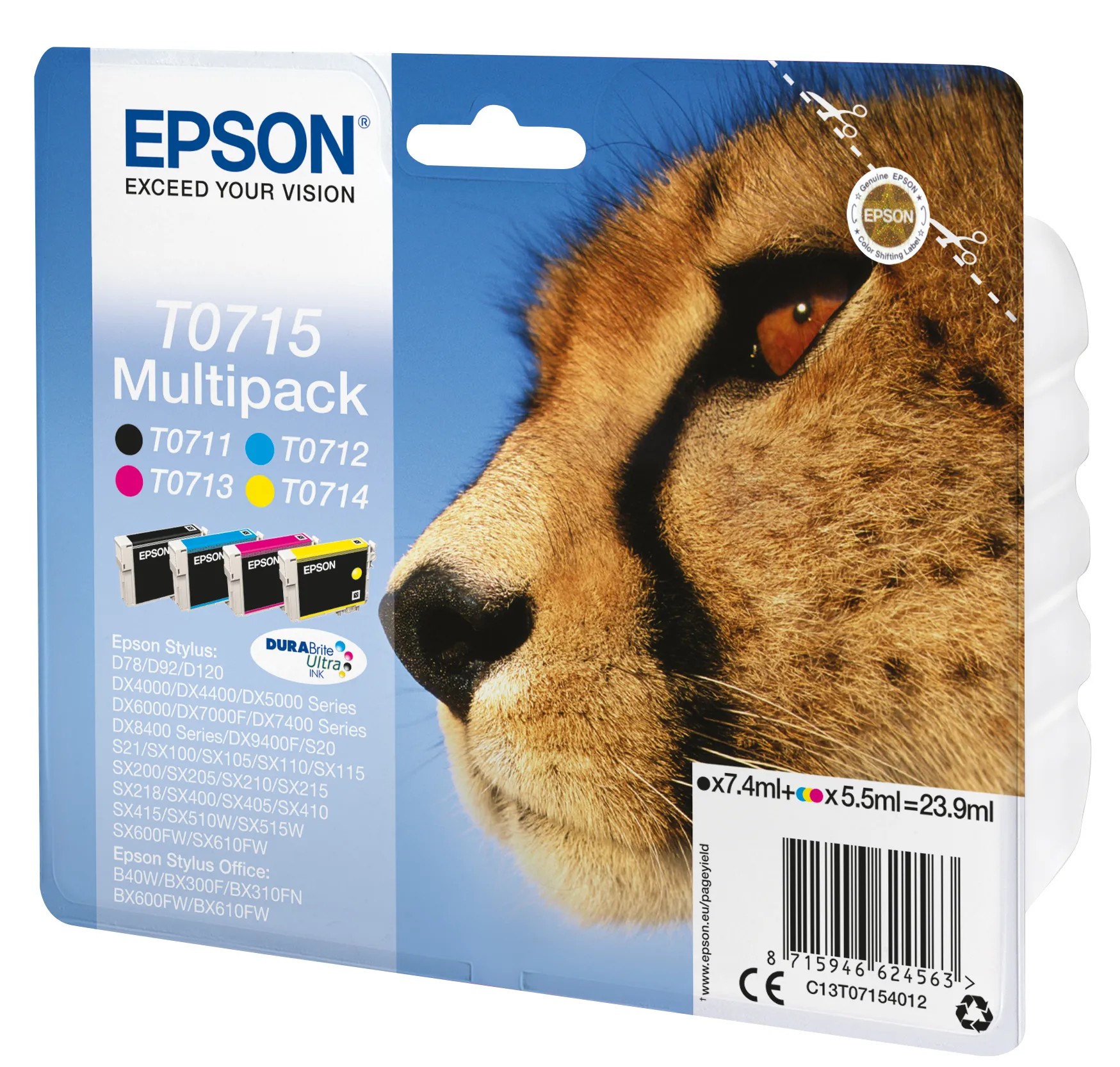 Epson Multipack 4 Farben T0715, DURABrite Ultra Ink – Bild 2