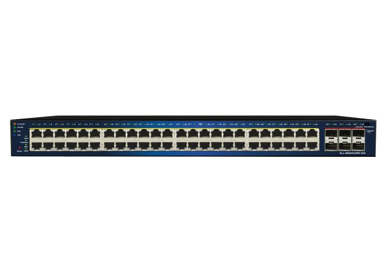ALLNET Switch smart managed Layer2 54 Port • 48x 1 GbE • PoE Budget 800W • 48x PoE at • 6x SFP+ • 19" • ALL-SG8454PM-10G – Bild 2