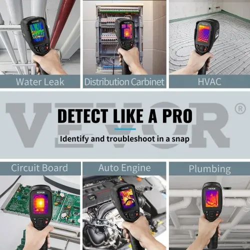 VEVOR Handheld Wärmebildkamera 240×180 IR-Auflösung Infrarotkamera Thermometer 40mK Thermografie Kamera -20-350°C Thermokamera CE zertifiziert Fehlersuche in HLK-Anlagen Identifizierung von Luftlecks VEVOR Handheld Wärmebildkamera 240×180 IR-Auflösung Infrarotkamera Thermometer 40mK Thermografie Kamera -20-350°C Thermokamera CE zertifiziert Fehlersuche in HLK-Anlagen Identifizierung von Luftlecks