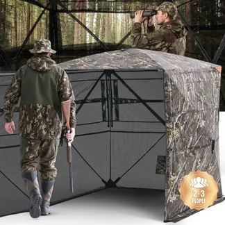 VEVOR Jagdzelt Jagdversteck für 2–3 Personen, durchsichtige Bodenblenden mit Tragetasche, robustes Tarnzelt mit leiser Seitentür & Fenster, Jagdunterstand für Schafe, Hirsche und Kaninchen VEVOR Jagdzelt Jagdversteck für 2–3 Personen, durchsichtige Bodenblenden mit Tragetasche, robustes Tarnzelt mit leiser Seitentür & Fenster, Jagdunterstand für Schafe, Hirsche und Kaninchen