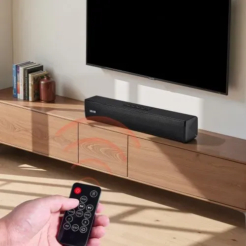 VEVOR Soundbar für Smart TV, 2.0-Kanal, 450 mm kompakte TV-Lautsprecher für Projektor, Bluetooth-AUX-Anschluss, Fernbedienung, 80-W-Surround-Soundsystem für PC-Heimkino-Audio – Bild 7