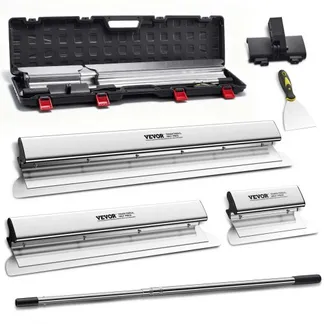 VEVOR Dekorspachtel Set 25 cm / 60 cm/ 80 cm Breitspachtel, 0,89 – 2 m Klingenlänge Trockenbau Flächenspachtel, 0,5 mm Klingenstärke Fassadenspachtel aus Edelstahl, ergonomischer Griff Gipserspachtel VEVOR Dekorspachtel Set 25 cm / 60 cm/ 80 cm Breitspachtel, 0,89 – 2 m Klingenlänge Trockenbau Flächenspachtel, 0,5 mm Klingenstärke Fassadenspachtel aus Edelstahl, ergonomischer Griff Gipserspachtel