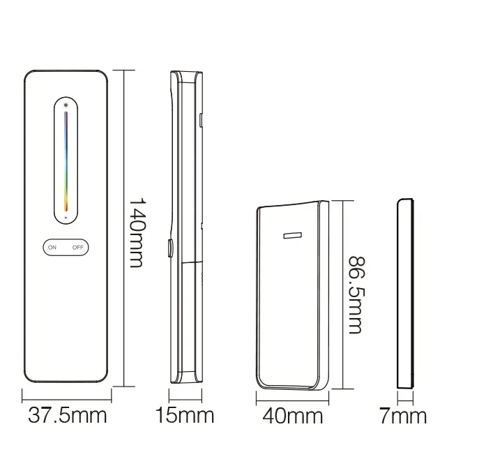MiBoxer C4-B LED Fernbedienung 2,4GHz RGB+CCT (b) – Bild 3