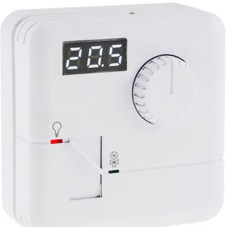 Raumtemperatur-Regler Thermostat „RT-55“ 7A, weißes LED-Display, 5-30°C, 110-230V Raumtemperatur-Regler Thermostat „RT-55“ 7A, weißes LED-Display, 5-30°C, 110-230V
