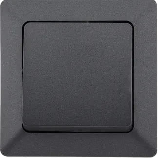 MILOS Wechsel-Schalter, UP, anthrazit 250V~/ 10A, inkl. Rahmen, Steckanschluss MILOS Wechsel-Schalter, UP, anthrazit 250V~/ 10A, inkl. Rahmen, Steckanschluss