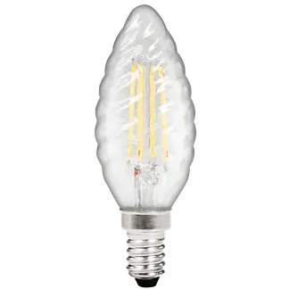 LED Filament Kerzenlampe gedreht McShine “Filed“, E14, 4W, 490 lm, warmweiß, klar LED Filament Kerzenlampe gedreht McShine “Filed“, E14, 4W, 490 lm, warmweiß, klar