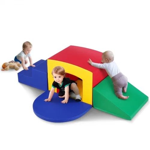 VEVOR Kleinkind-Kletterspielzeug für Innenbereich, 5-teiliges Kletter-, Krabbel-, Tunnelspielgerät, Schaumstoff-Kletterspielzeug, Kinder-Tunnellabyrinth, für Kinder im Vorschulalter VEVOR Kleinkind-Kletterspielzeug für Innenbereich, 5-teiliges Kletter-, Krabbel-, Tunnelspielgerät, Schaumstoff-Kletterspielzeug, Kinder-Tunnellabyrinth, für Kinder im Vorschulalter