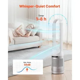 VEVOR Blattloser Turmventilator, 104cm Säulenventilator mit 12 Geschwindigkeiten Max. 4.5 m/s 4 Modi 8 Std. Timer, 65° Oszillierender Standventilator mit Fernbedienung für Schlafzimmer Büro, Weiß VEVOR Blattloser Turmventilator, 104cm Säulenventilator mit 12 Geschwindigkeiten Max. 4.5 m/s 4 Modi 8 Std. Timer, 65° Oszillierender Standventilator mit Fernbedienung für Schlafzimmer Büro, Weiß