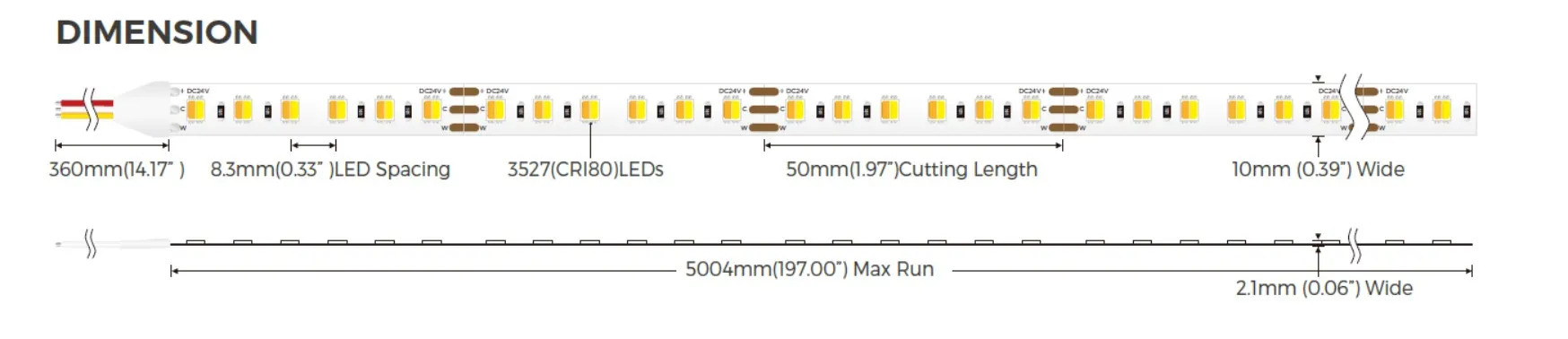 Synergy 21 LED Flex Strip 3528 - 120 DW (CCT) DC24V 48W pro Farbe one chip IP20 – Bild 3