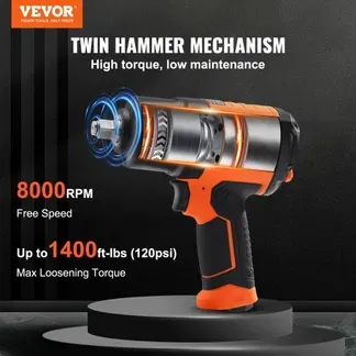VEVOR 1,27 cm Druckluft-Schlagschrauber, hohes Drehmoment bis zu 2.000 Nm, leichte pneumatische Schlagpistole, mit 11-teiligem 1/2-Zoll-Antrieb, CR-V-Stahl-Schlagsteckschlüsselsatz und Tragetasche VEVOR 1,27 cm Druckluft-Schlagschrauber, hohes Drehmoment bis zu 2.000 Nm, leichte pneumatische Schlagpistole, mit 11-teiligem 1/2-Zoll-Antrieb, CR-V-Stahl-Schlagsteckschlüsselsatz und Tragetasche