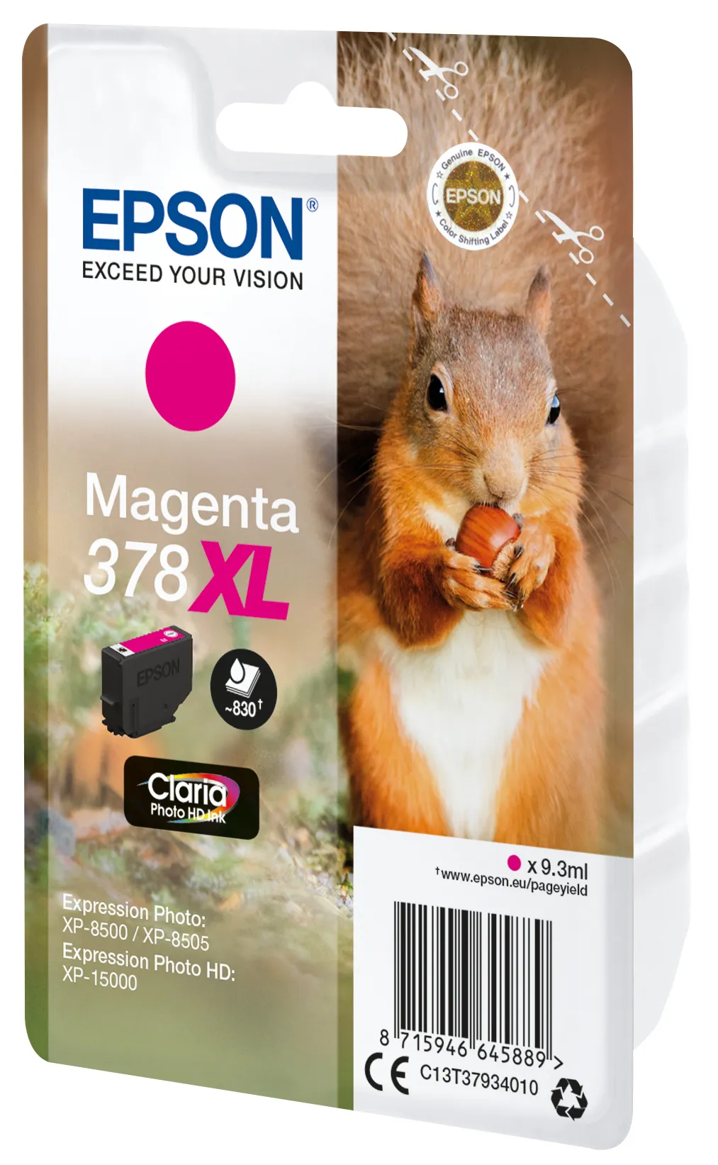 Epson Squirrel Singlepack Magenta 378XL Claria Photo HD Ink – Bild 2